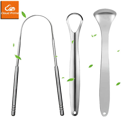 Premium Metal Tongue Scraper