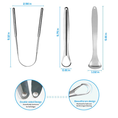 Premium Metal Tongue Scraper